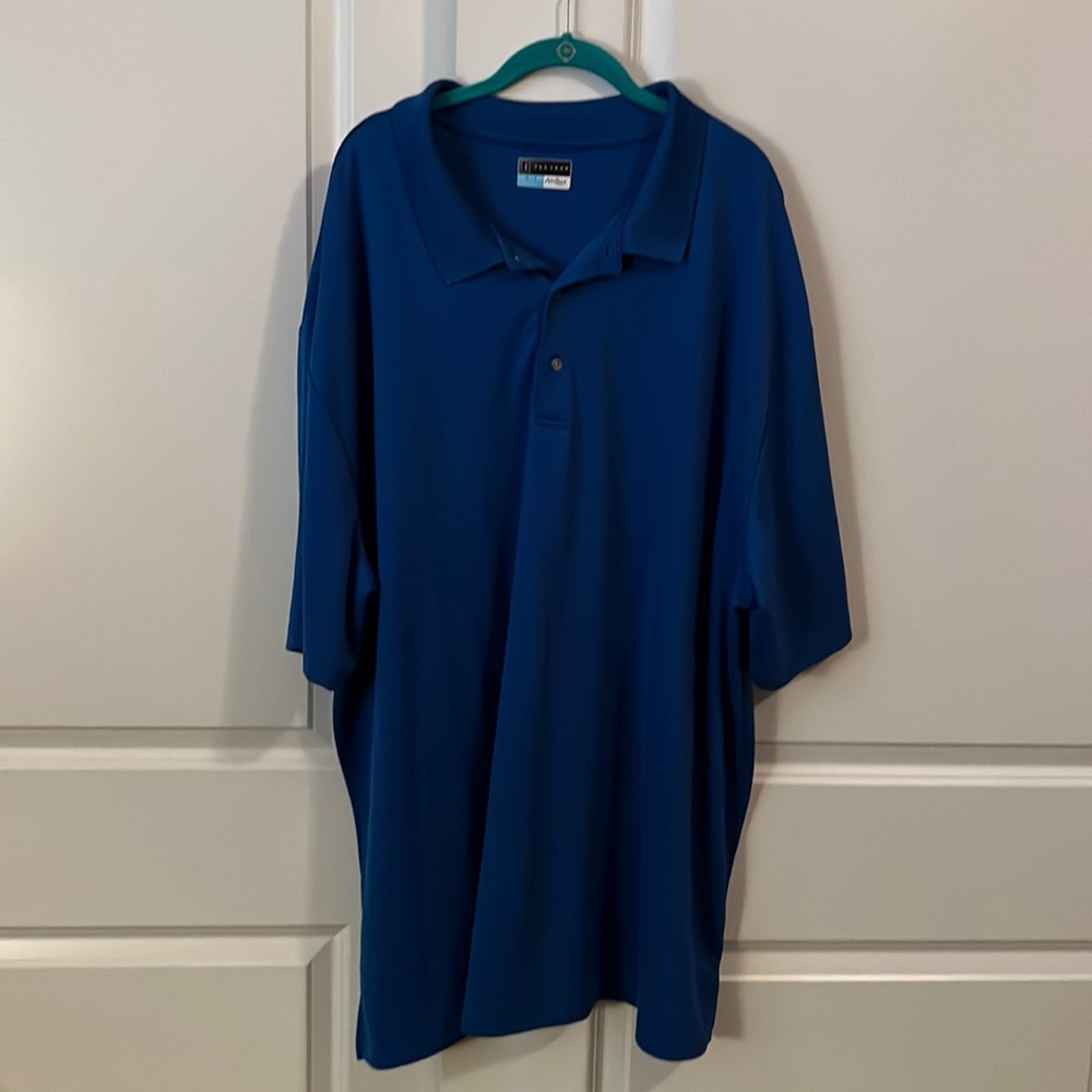 PGA TOUR Air Flux Performance Polo Shirt Nautical Blue 4XLT